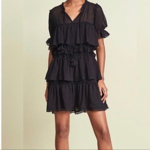 Misa Jazmine Ruffle Mini Dress